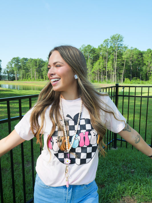 Checkered Teacher Tee