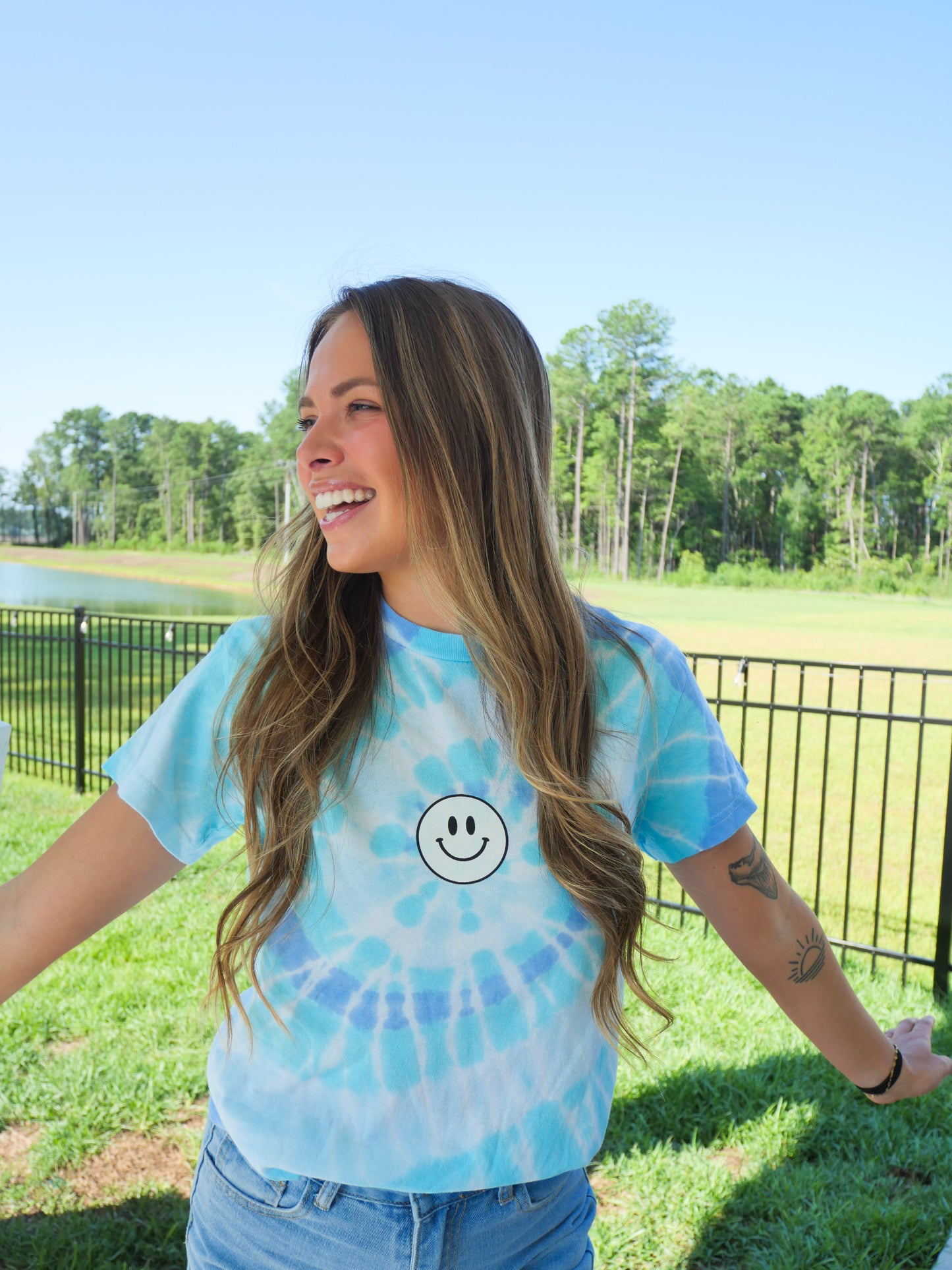 Tie Dye Smiley Tee