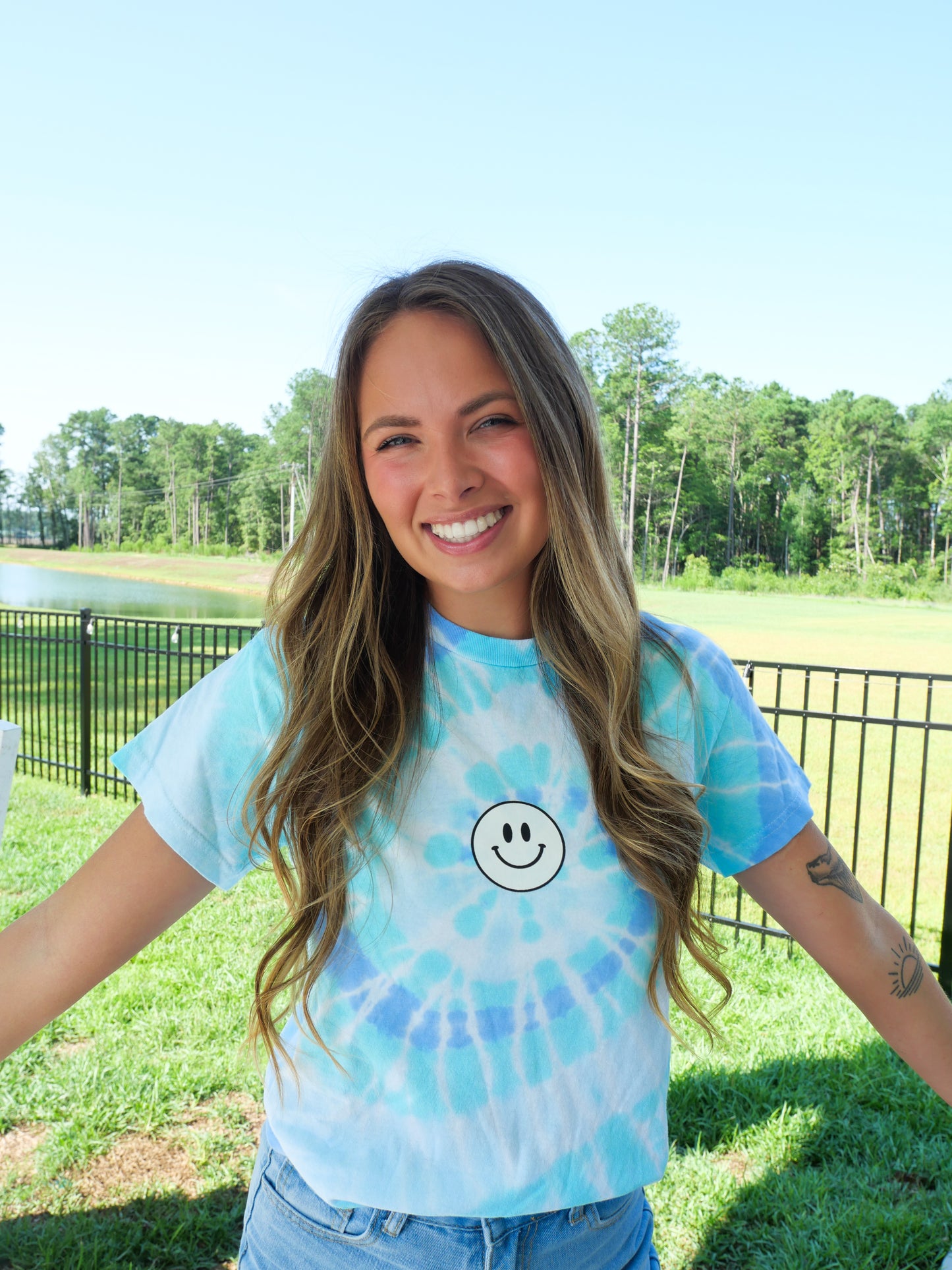 Tie Dye Smiley Tee